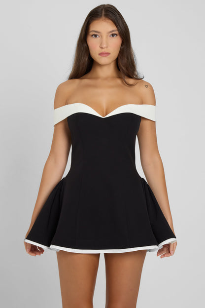 TALIA | ELEGANT CORSET-STYLE BABYDOLL MINI DRESS