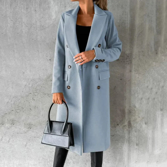 Elowen | Elegant Wool Trench Coat
