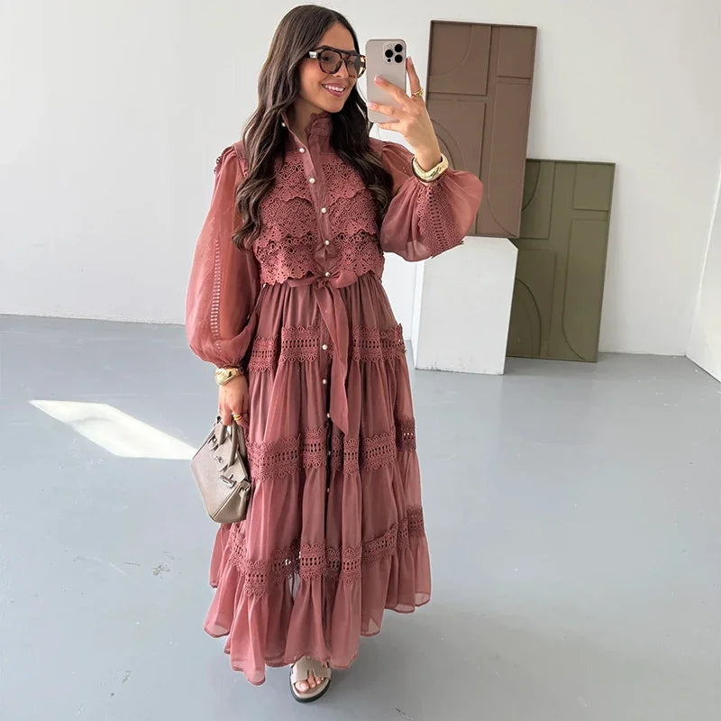 Elyra – Embroidered Boho Maxi Dress