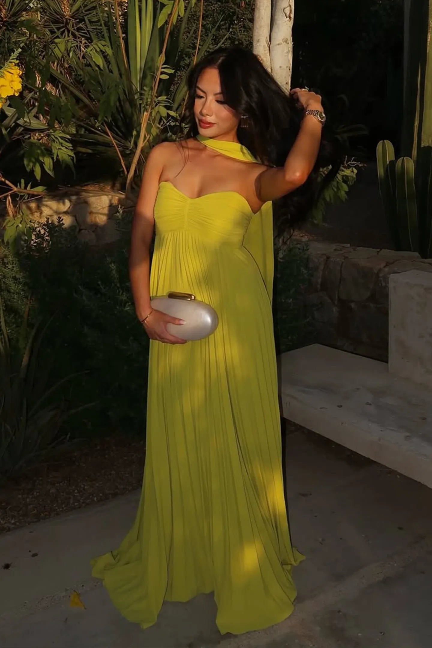 IsavelleSoirée – Strapless Pleated Maxi Dress