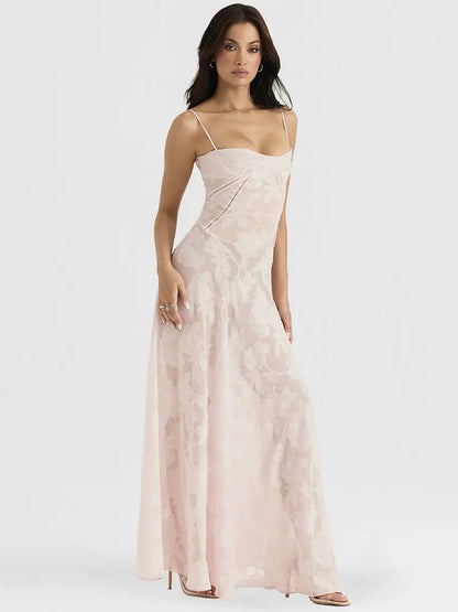 Seraphina | Backless Spaghetti Strap Maxi Dress