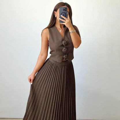 Beyza - Elegant Sleeveless Two Piece Set