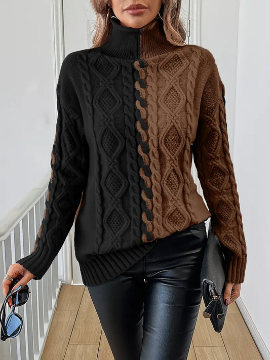 Maristelle – Elegant Striped High-Neck Sweater