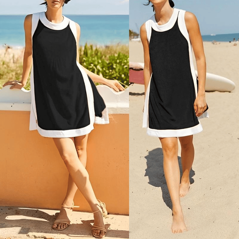 Cassira – Color Block Sleeveless Set