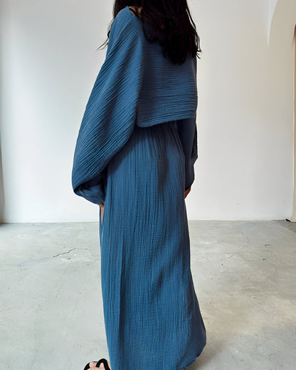 Sara Linéa – Chic Linen Two-Piece Set with Slit