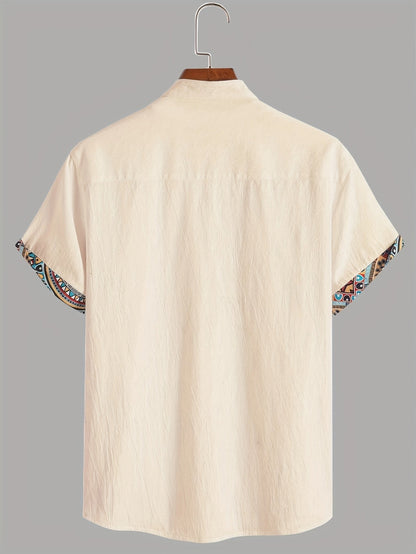 Ezra Cole | Color Block Tribal Cotton Shirt