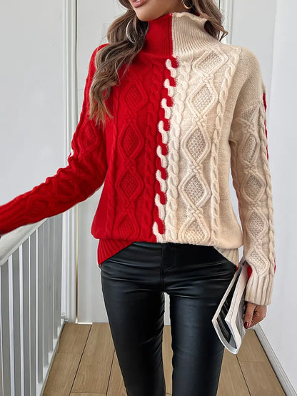 Maristelle – Elegant Striped High-Neck Sweater
