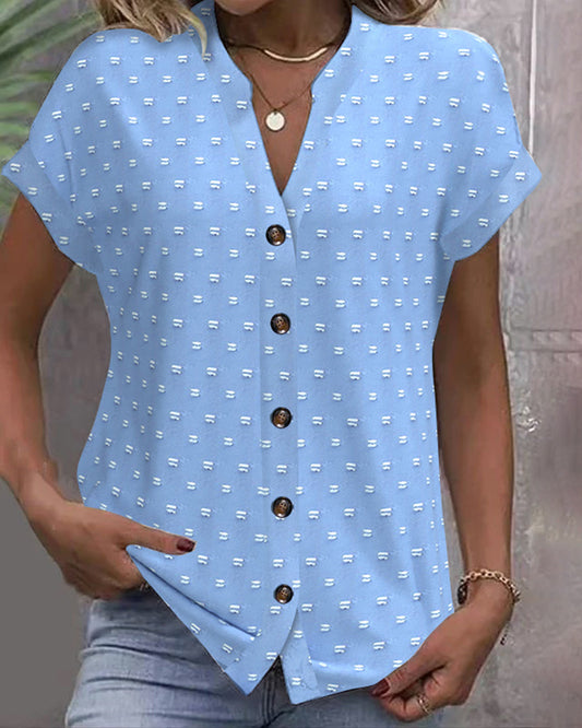 Nariya™ - Button Down V-Neck Shirt