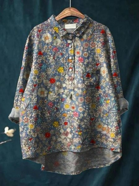 Lila™ | Modern Floral Printed Shirt