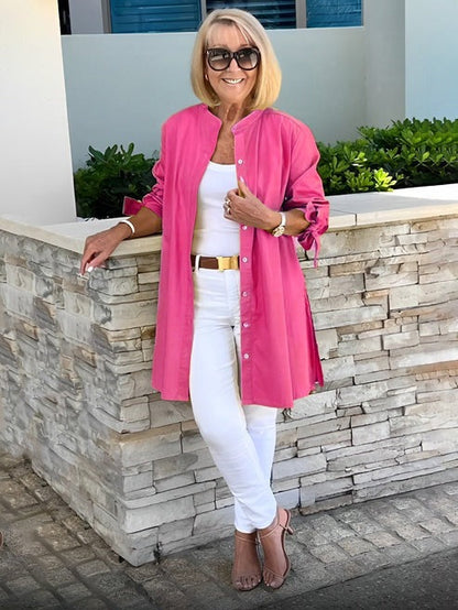 Cherith – Lightweight Longline Button Shirt