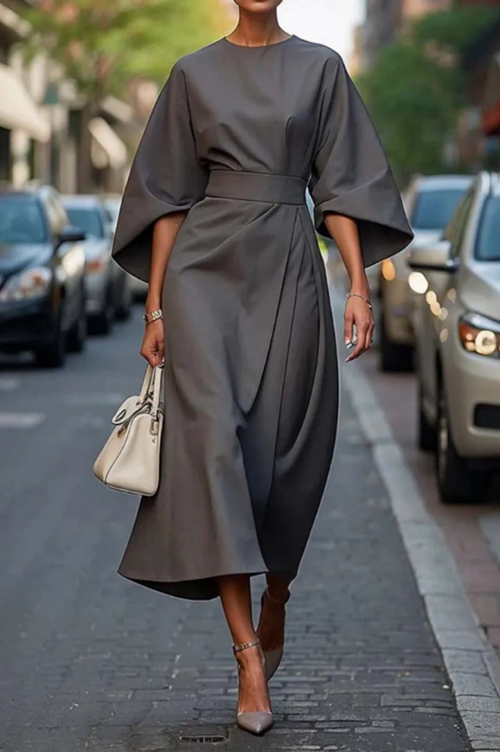 Valencia – Shiny Satin Long Dress