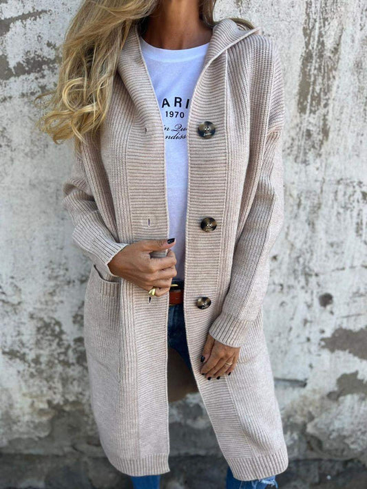 Caroline | Elegant Long Knitted Cardigan