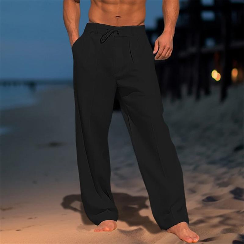 Nathan - Linen Solid Color Pants