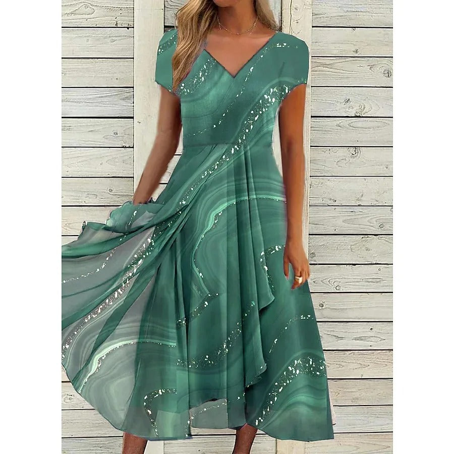 Scarlett | V-neck Midi Dress
