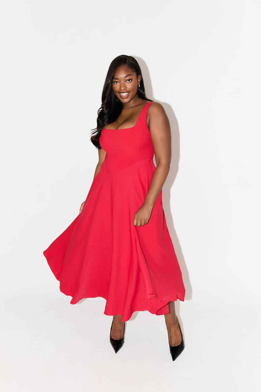 YARA-BELLE | HIGH-WAISTED MIDI DRESS