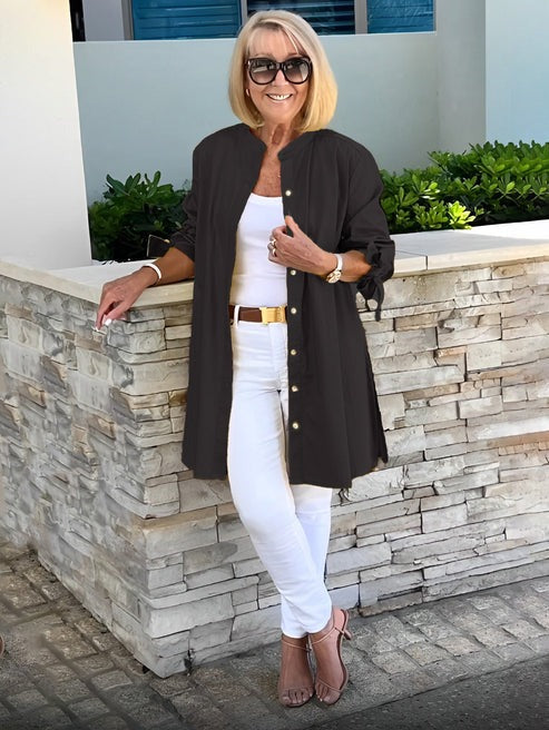 Cherith – Lightweight Longline Button Shirt