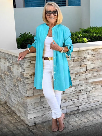 Cherith – Lightweight Longline Button Shirt