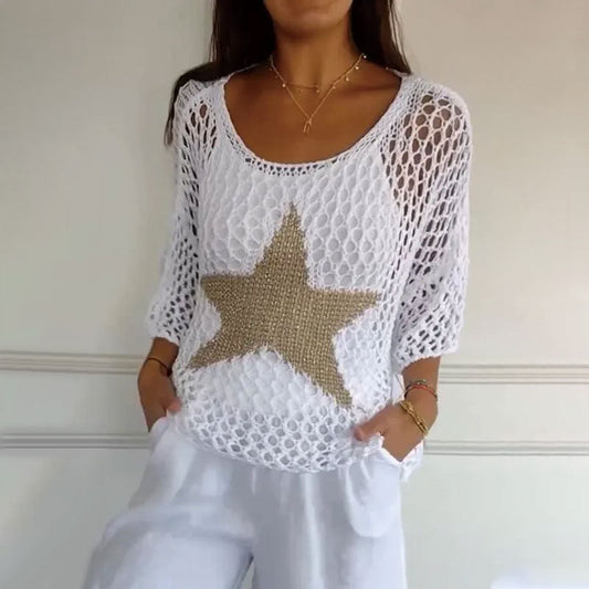 Nerali – Knitted Mesh Everyday Top
