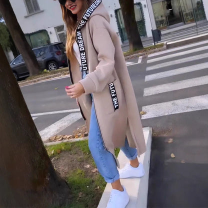 Darian – Elegant Long Hooded Sweater Shirt