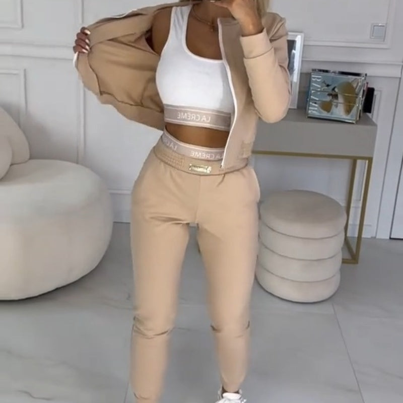 Ravina | 3-Piece Zip-Up Tracksuit Set
