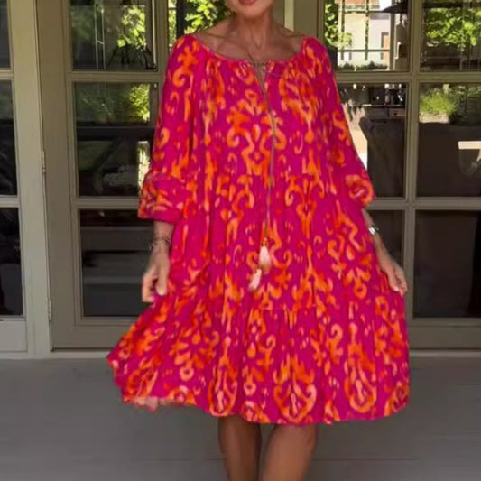 Élodie – Elegant Loose Fit Midi Dress