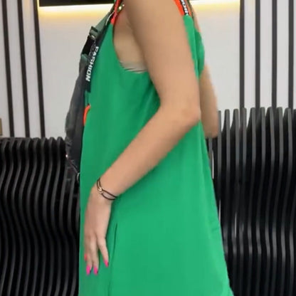 ÉlinaPrint – Women’s Sleeveless Printed Casual Dress