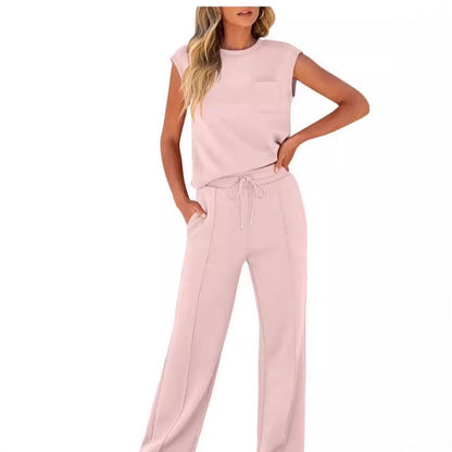 Nayla | Casual 2-Piece Set – Sleeveless Top & Drawstring Pants