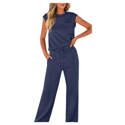 Nayla | Casual 2-Piece Set – Sleeveless Top & Drawstring Pants