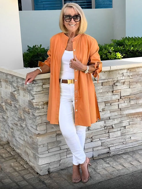 Cherith – Lightweight Longline Button Shirt