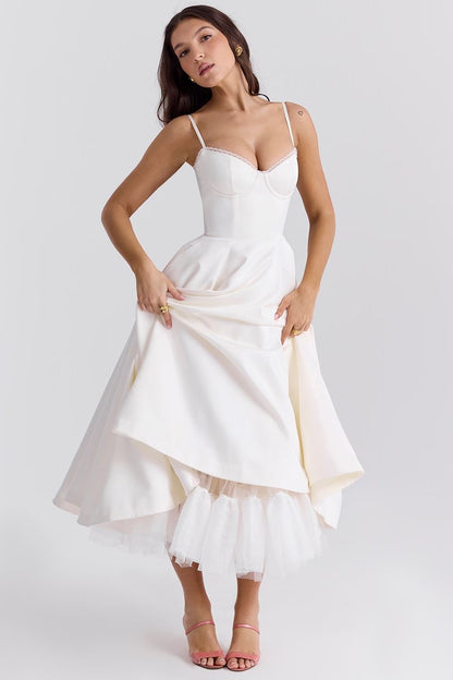OONA | ELEGANT STRAP MIDI DRESS