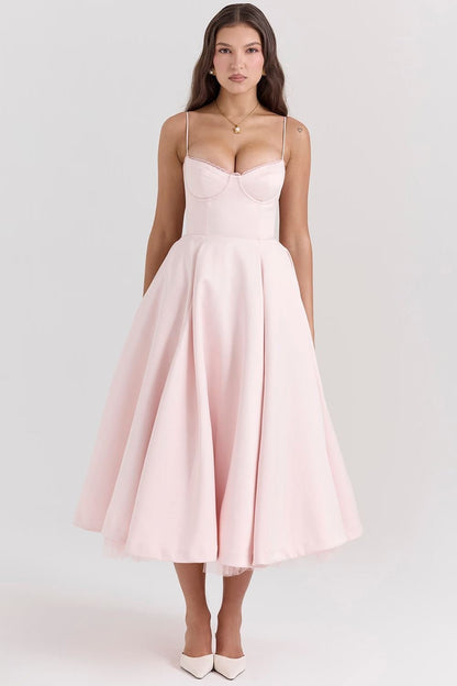 OONA | ELEGANT STRAP MIDI DRESS