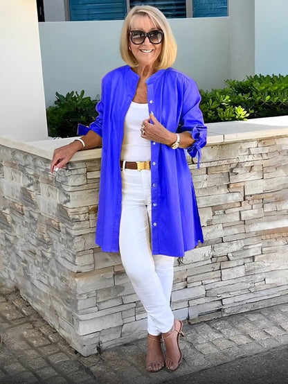 Cherith – Lightweight Longline Button Shirt